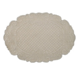 Tovaglietta americana Blanc mariclò ovale 35x50 cm polvere