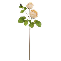 Rosa artificiale ocra giallo h65 cm