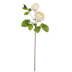 Rosa artificiale avorio h65 cm