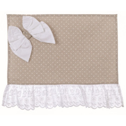 Tovaglietta americana beige a pois Blanc Mariclò
