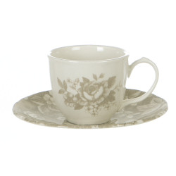 Servizio caffè x6, serie splendor beige, Blanc Mariclo