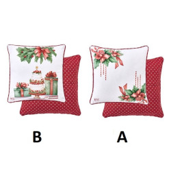 Cuscino con fantasia Natale, variante A di Nuvole di stoffa