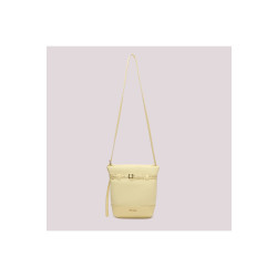 Borsa a tracolla con cinturino decorativo, Mimimuà, giallo chiaro
