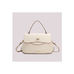 Borsa a mano con patta, Mimimuà, panna