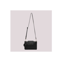 Borsa a tracolla con charme a fiore, Mimimuà, nero