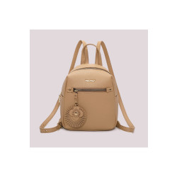 Zaino piccolo con charm a fiore, Mimi Muà, taupe