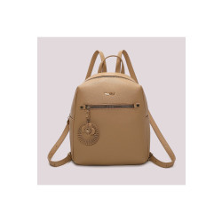 Zaino con charm a fiore, Mimi Muà, taupe