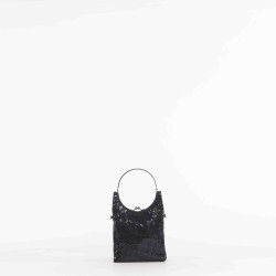 Borsa mano rete nero morbida Mimi Mua