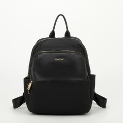 Zaino nylon similpelle nero