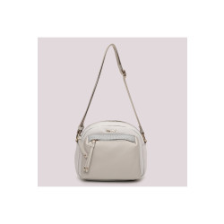 Borsa a tracolla in nylon, Mimimuà, grigio chiaro