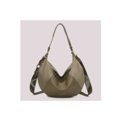Borsa a spalla in nylon, Mimimuà, verde militare