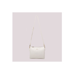Borsa a tracolla con motivo ad onda, Mimimuà, bianco