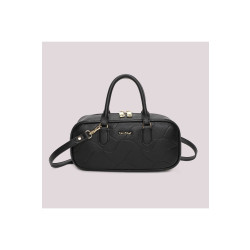 Borsa baguette con motivo ad onda, Mimimuà, nero