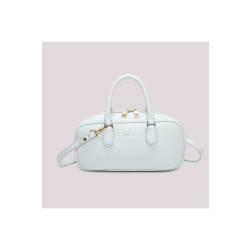 Borsa baguette con motivo ad onda, Mimimuà, celeste