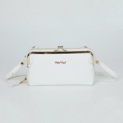 Portaoggetti chiusura clutch bianco