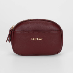 Portamonete tondo, color burgundy di Mimi Mua