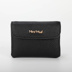 Portacarte Piccolo con patta, color nero di Mimi Mua
