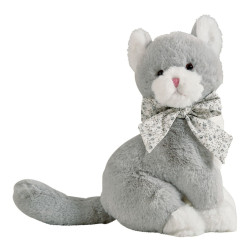 Peluche gatto, h26 cm, grigio, Mathilde M