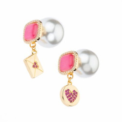 Orecchini in cat eye lampone Barbieri Creazione