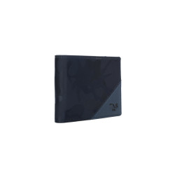 Portafoglio Medio uomo Blu Navy trama militare 7x8