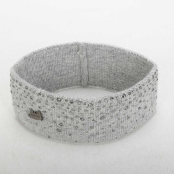Fascia capelli strass grigio