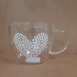 Tazza tisana 2 pezzi con cuore, Nuvola di stoffa